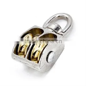 Zinc Swivel Double Pulley Nickel Plated thumbnail-1