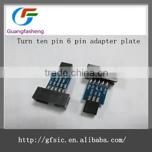 Turn AVRISP USBASP ISP STK500 10 Pin 6 Pin Adapter Plate thumbnail-1