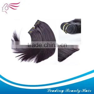 100% Unprocessed Straight Cheap Human Remy Hair Weft Double Drawn thumbnail-1