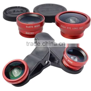 3 In1focusing Mirror Focus Lamp Fisheye Lens ,mini Camera Lens 3 in 1 Lens Kit thumbnail-6