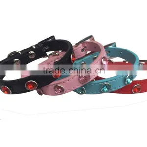 Professional Factory Wholesale Multiple Color pu Leather Dog Collars thumbnail-1