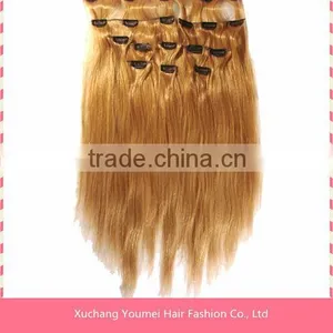 Hot Sell Best Quality Crazy Clip in Hair Extensions Double Weft thumbnail-1