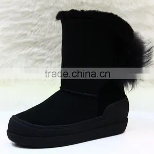 2016 HFUGG Factory Direct New Fashion Cheap Price Warm Suede Women Winter Snow Boots thumbnail-1