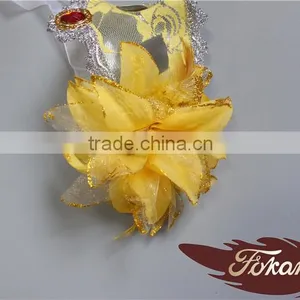 2016 Latest Selling Products PVC Venetian Mask With Artificial Flower Decoration thumbnail-5