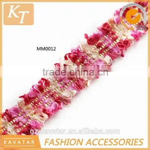 Decorative Pink Lace Trim With 2cm Width thumbnail-1