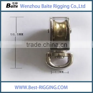 ZINC PLATED 58.5mm SINGLE WHEEL PULLEY thumbnail-2