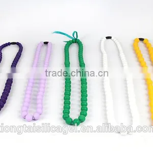 Silicone Chewable Necklace Wholesale/Food-safe Baby Enjoy Bead Necklace thumbnail-5