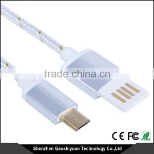 High Quality Super Fast Charging Noodle Flat 1.5 M Dual Usb Cable Micro Usb Data Cable for Samsung thumbnail-3