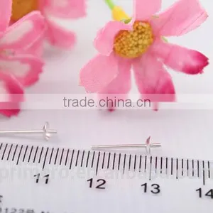 925 Sterling Silver Flat Glue On Earring Posts Earring Finndings thumbnail-5