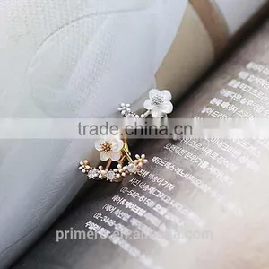 New Fashion 925 Sterling Silver Flower Stud Earrings For Women Jewelry thumbnail-3