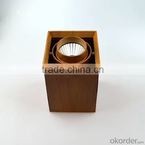LED Downlight Square Cob Competitive Price Dimmable Led Downlight 7W/10W Led Downlight With Wood Grain Housing thumbnail-2