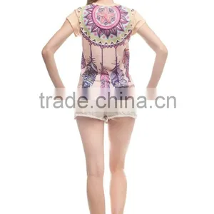 China Supplier High Quality Custom 3D Printing Women T-shirt thumbnail-5