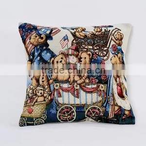 2016 Wholesale Custom Printed Chevron Linen Cushion thumbnail-4