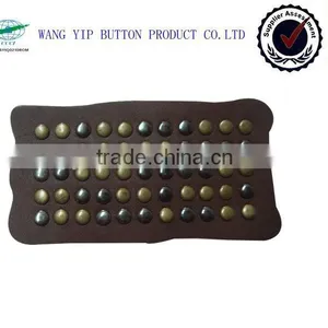 Eco-friendly Cheap Real Leather Patch With Metal Jeans Rivet thumbnail-1