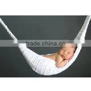 Baby Hammock Photography Props Infant Toddler Crochet Costume Newborn Photo Props 0-3Months 1set thumbnail-1