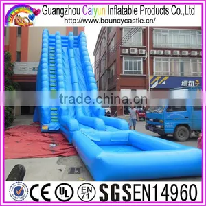 Blue Giant Inflatable Wate Slide With Pool For Sales thumbnail-3