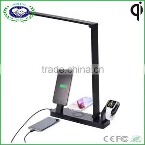 Multifuncational Charging Dock Wireless Charger Pad Led Desk Lamp Charger Holder for Apple Watch for Iphone and Samsung Quality Choice thumbnail-1