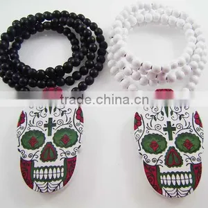 Sustainable Wood Jewelry Skull Pendant thumbnail-1