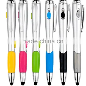 Custom 3 in 1 Ball Pen, Led Light Pen, Stylus Touch Pen Quality Choice thumbnail-1