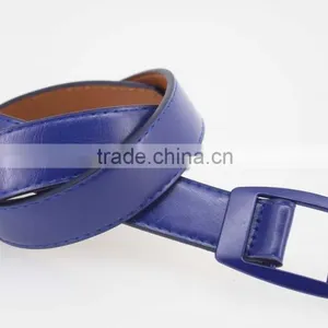 HOT 1 Inch Fashion PU Leather Belt Dress for Women With Blue Leather in Yiwu thumbnail-5