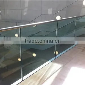 Glass Railing Accessories Stainless Steel Mini Top Rail / Handrail Slotted Pipe for Glass Railing Designs thumbnail-1