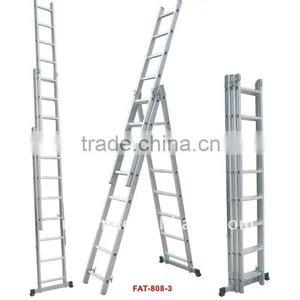 Aluminium Ladder ,Aluminum Three Section Extension Ladder thumbnail-1