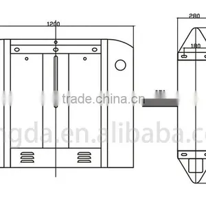 Semi Automatic Bus and Railway Stations Flap Turnstile thumbnail-4