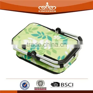 Folding Beach Picnic Basket Cooler Bag thumbnail-4