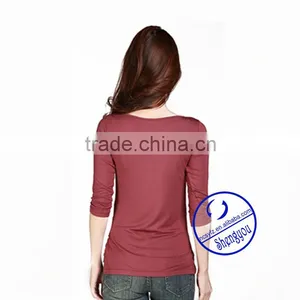 100 Viscose Women t Shirt Wholesale thumbnail-3