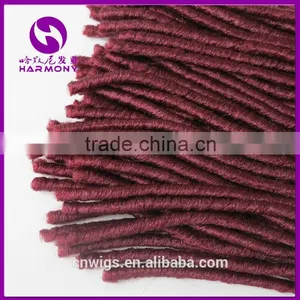 ( Burgundy Color ) HARMONY 18inch 110grams Synthetic Dread Locks Twist Hair Extensions Dreadlocks Braiding Hair thumbnail-3