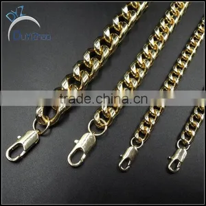 Factory 14k Plated Gold Men's Hip Hop Cuban Chains Necklace Quality Choice thumbnail-3