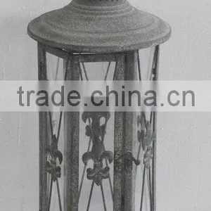 100519F- Hexagonal Metal Candle Lantern thumbnail-1