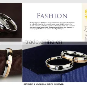 Couple Finger Rings Titanium Steel Simple Design Set Ring thumbnail-6