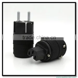 OEM/ODM Rhodium Plated Pure Copper Schuko Euro Power Plug Connector+Power IEC Connector Plug Audio thumbnail-1