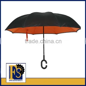 Inside Out Inverted Upside Down Double Layers Windproof Umbrella thumbnail-5
