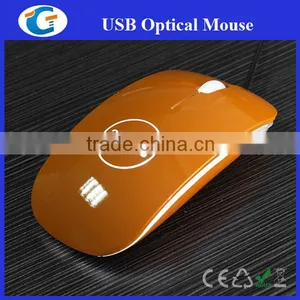 Lighting up Custom Logo Slim Mouse With Cable thumbnail-1