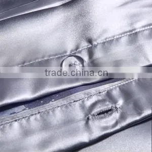 100% Silk Bedding Set With Silvery Grey Light Purple thumbnail-4