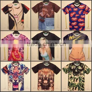 3D Digital Printing Fashion Casual Short-sleeved T-shirt thumbnail-1