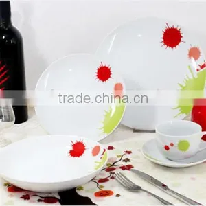 Coupe Ceramic Dinner Set, 20pcs Dinnerware, Ceramic Dinnerware With Decal Printing thumbnail-5