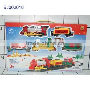 Happy Kids Christmas Electric Toys Train Battery Operated Plastic Slot Train thumbnail-1