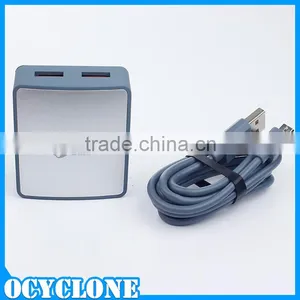 2 Ports Usb Phone Travel Charger With Micro Data Cable thumbnail-6