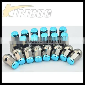 Super Lock Nut Aluminium Blue Racing Car Wheel Nuts thumbnail-1