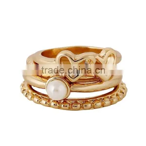Yellow Gold Wedding Joint Armor Knukle Ring Sets Settings Without Stones thumbnail-3