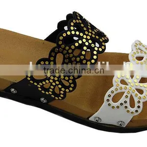 2016 Durable Ladies New Design Flat PCU Blowing Two Strap Slide Sandal Slippers thumbnail-4