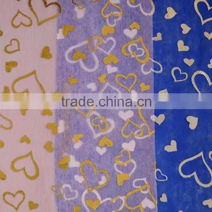 Thin Heart-shaped Glitter Printed Wrapping Non-woven Fabric thumbnail-6