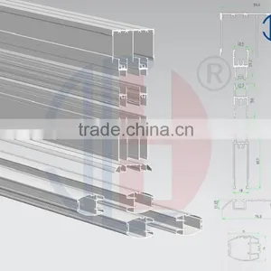 XGY-536 Famous Aluminum Rails for Doors Sliding Wardrobes thumbnail-1