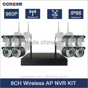 Hot New 9CH NVR Wireless 960P WIFI 1.3MP 8CH IP Camera Kit Night Vision P2P Onvif Security Camera Outdoor thumbnail-1