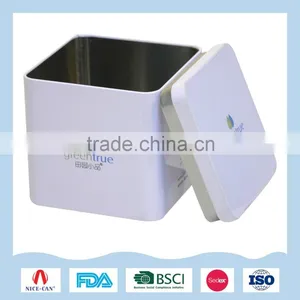 Simple Green Rectangular Tin Box for Articles of Daily Use thumbnail-3