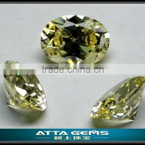 2014 Wholesale Price Oval Light Yellow Cubic cz thumbnail-1