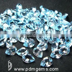 Sky Blue Topaz Semi Precious Gemstone Pear Cut Faceted Lot For Diamond Jewelry From Manufacturer thumbnail-2